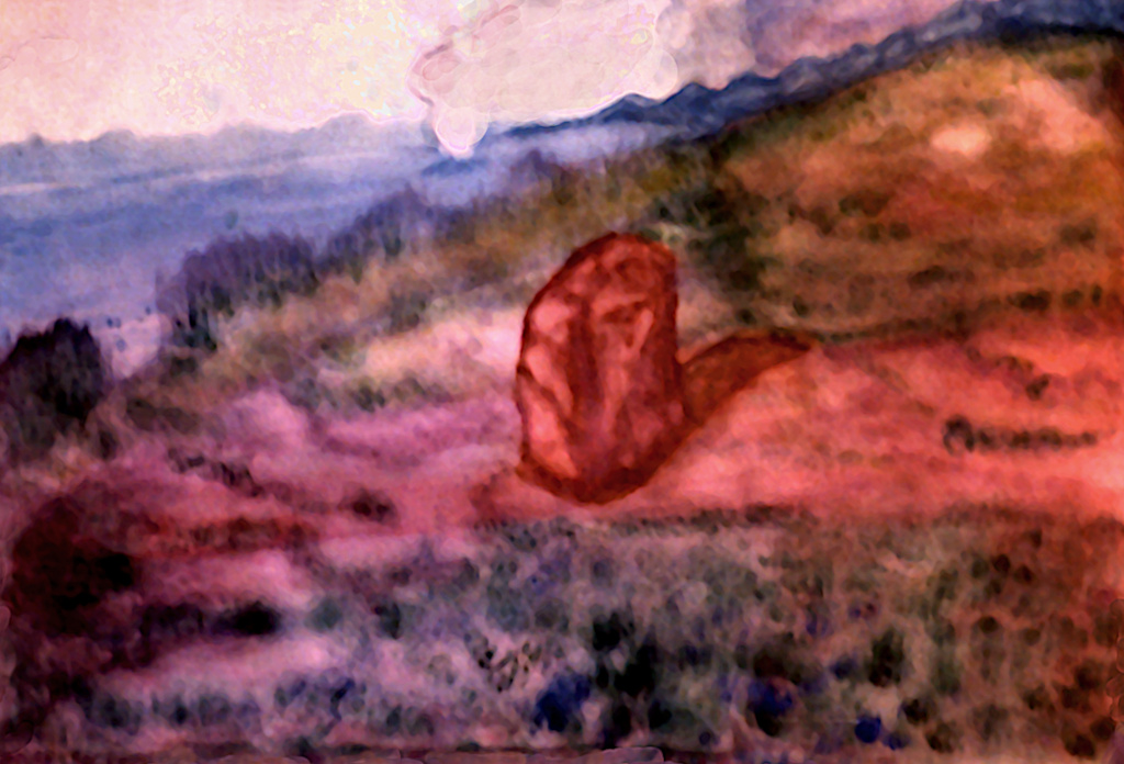 Landscape with Volcanic Plume